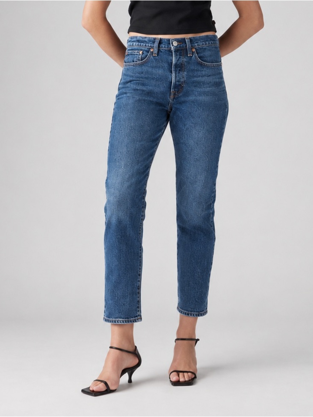 Levi’s Wedgie Icon W27 High Rise Tapered Blue Jeans